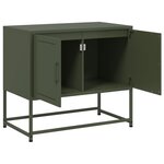 vidaXL Meuble TV vert olive 68 5x39x60 5 cm acier
