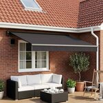 vidaXL Toile de rechange pour auvent Anthracite 350 x 250 cm Polyester