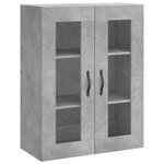 vidaXL Buffet haut Gris béton 69 5x34x180 cm Bois d'ingénierie