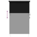 vidaXL Store enrouleur Noir 160 x 250 cm Tissu et Aluminium