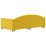 vidaXL Lit de jour avec lit gigogne jaune 100x200 cm velours
