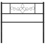 vidaXL Tête de lit de remplacement métal noir 100 cm