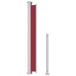 Vidaxl auvent latéral rétractable de patio 220x500 cm rouge