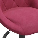 vidaXL Chaises à manger pivotantes lot de 4 rouge bordeaux velours