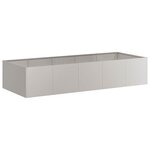 vidaXL Jardinière rouillé 200x80x40 cm acier inoxydable
