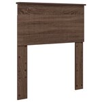 vidaXL Cadre de lit avec tête de lit Chêne brun 75 x 190 cm Pin massif