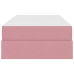 vidaXL Lit avec rangement et matelas Rose 90 x 200 cm Velours