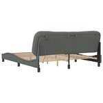 vidaXL Cadre de lit avec LED sans matelas gris foncé 180x200 cm tissu