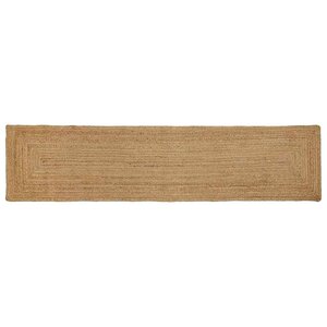 vidaXL Tapis de zone Beige 60 x 250 cm Jute