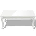 vidaXL Table basse 100x60x42 cm Blanc brillant
