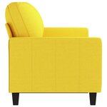 vidaXL Canapé à 3 places Jaune clair 180 cm Tissu