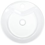 vidaXL Lavabo blanc 40x14 5 cm céramique rond