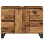vidaXL Armoire de salle de bain vieux bois 80x33x60 cm bois ingénierie
