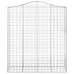 vidaXL Paniers à gabions arqués 7 Pièces 200x50x220/240 cm Fer galvanisé