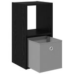 vidaXL Table de chevet avec tiroir Chêne noir 30 5 x 27 x 59 5 cm