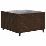 vidaXL Salon de jardin avec coussins 7 Pièces marron résine tressée