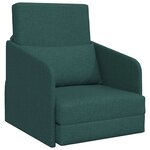 vidaXL Canapé-Lit Vert foncé 65 x 80 x 83 cm tissu
