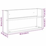 vidaXL Étagère à magazines 2 Pièces Chêne noir 60 x 12 x 30 cm