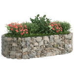 vidaXL Lit surélevé à gabion Fer galvanisé 200x100x50 cm
