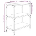 vidaXL Bibliothèque Chêne Sonoma 60x33x70 5 cm Bois d'ingénierie acier