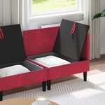 vidaXL Ensemble de meubles pour le salon 4 Pièces Bordeaux Velours