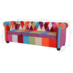 vidaXL Ensemble de canapés Chesterfield 2 Pièces tissu