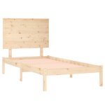 vidaXL Cadre de lit bois massif 75x190 cm petit simple