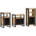 vidaXL Ensemble de mobilier de salle de bain avec étagère 3 Pièces