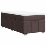 vidaXL Sommier à lattes de lit avec matelas Marron foncé 100x200 cm