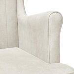 vidaXL Fauteuil Crème Velours