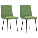 vidaXL Chaises à manger lot de 2 Vert clair Velours