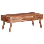 vidaXL Table basse gris 110x50x40 cm bois massif