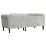 vidaXL Canapé à 2 places gris clair velours