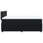 vidaXL Sommier à lattes de lit avec matelas Noir 140x190 cm Velours