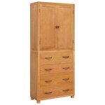 vidaXL Ensemble de meubles de rangement 2 pc Naturel 80 x 35 x 185 cm