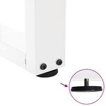 vidaXL Pieds de table basse en forme de V  2 pièces  blanc  30 x (30-31 3) cm  acier