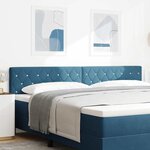 vidaXL Tête de Lit LED Argyle Bleu foncé 100 cm Velours