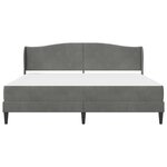 vidaXL Cadre de lit avec tête de lit Gris foncé 180 x 200 cm Velours