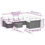 vidaXL Salon de jardin 11 Pièces avec coussins beige résine tressée