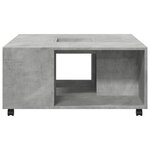 vidaXL Table basse gris béton 80x80x40 cm bois d'ingénierie