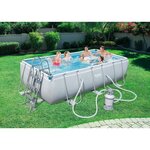 Bestway kit piscine rectangulaire tubulaire l4 04 x l2 01 x h1 00m - filtre a sable