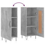 vidaXL Buffet Gris béton 34 5x34x90 cm Bois d'ingénierie