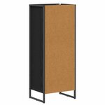 vidaXL Cabinet de salle de bain avec porte Chêne noir 40 x 30 x 100 cm