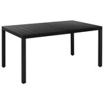 vidaXL Ensemble à manger de jardin 7 Pièces Aluminium Noir