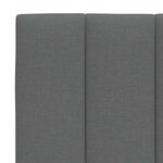 vidaXL Lit avec matelas gris foncé 140x190 cm tissu