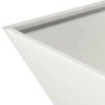 vidaXL Jardinière Bol De Jardin Blanche 40x40x15 cm En Acier