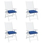 vidaXL Coussins de chaise lot de 4 bleu 40x40x7 cm tissu oxford