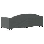 vidaXL Lit de jour avec gigogne et tiroirs gris foncé 90x190 cm tissu
