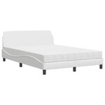 vidaXL Lit avec matelas blanc 120x200 cm similicuir