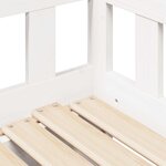 vidaXL Lit de jour avec gigogne et tiroirs sans matelas blanc 80x200cm